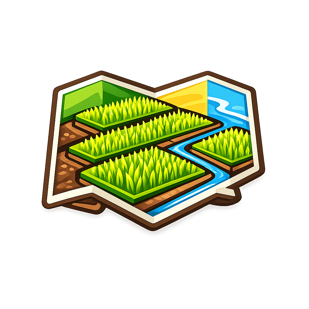 Ilustrasi kelompok sawah
